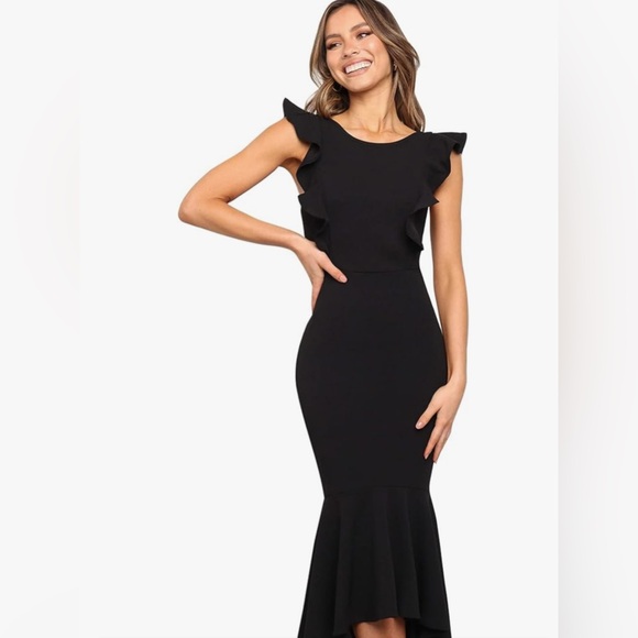 Black Ruffle Dress - Picture 1 of 8